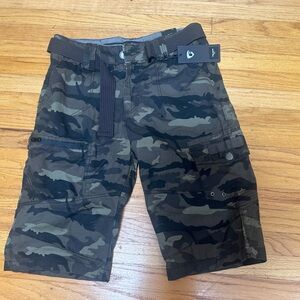 Men's Camouflage Cargo Shorts with Belt